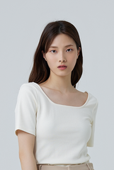 Ediva Fitted Top in Cream