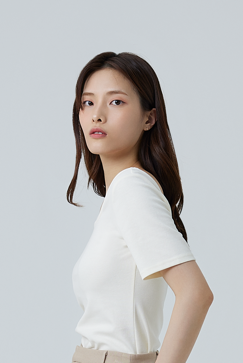 Ediva Fitted Top in Cream