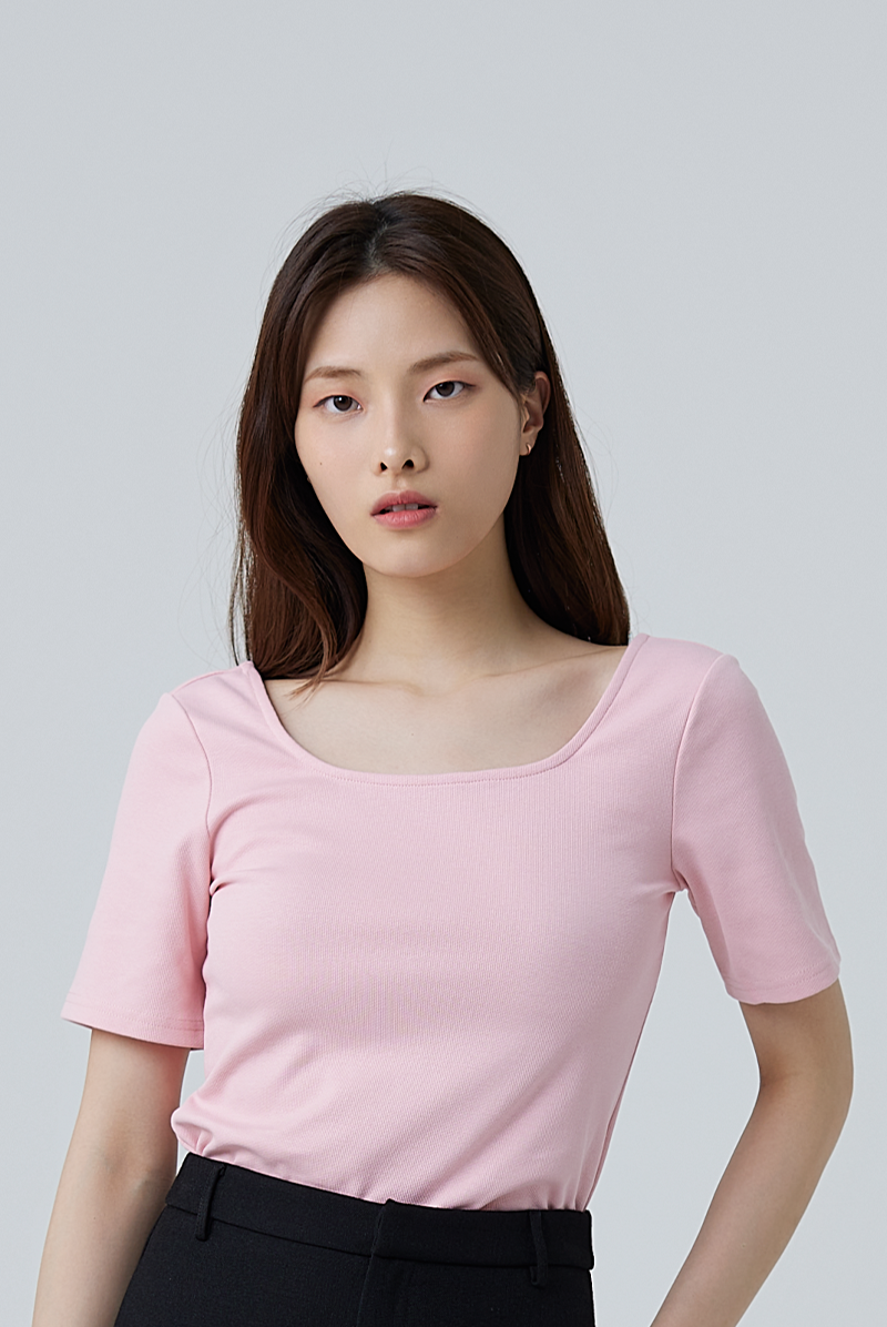 Ediva Fitted Top in Pink