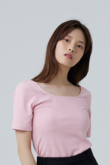 Ediva Fitted Top in Pink
