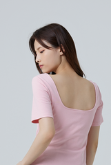 Ediva Fitted Top in Pink