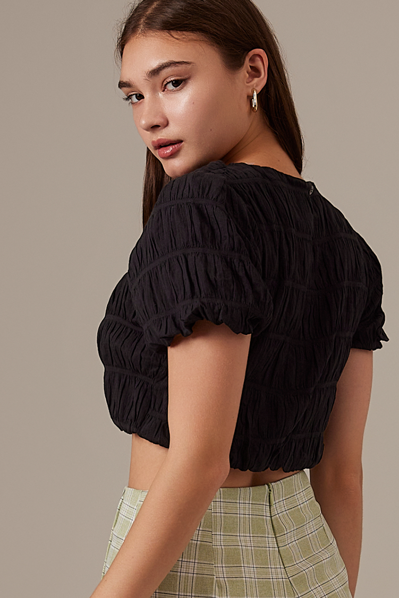 Melinda Crop Top in Black