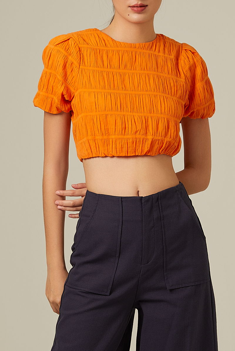 Melinda Crop Top in Orange