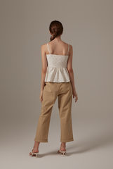 Ohera Floral Peplum Top in Daffodil