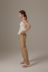 Ohera Floral Peplum Top in Daffodil