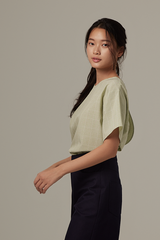 Ordens Boxy Top in Sage Green