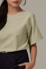 Ordens Boxy Top in Sage Green