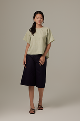 Ordens Boxy Top in Sage Green