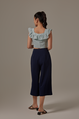 Jen Ruffled Top in Mint