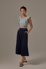 Jen Ruffled Top in Mint