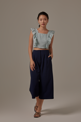 Jen Ruffled Top in Mint
