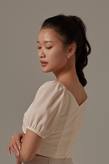 Ophelle Wrapped Crop Top in Butter