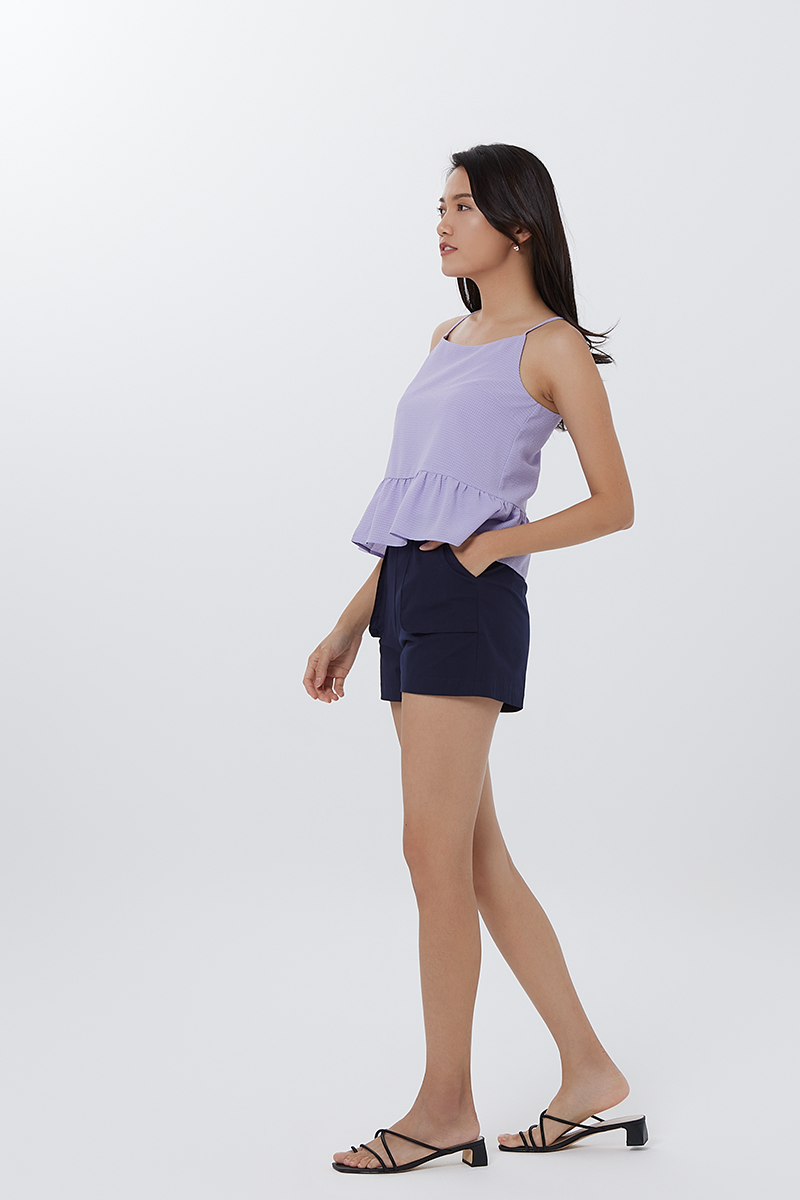 Hailey Peplum Top in Purple