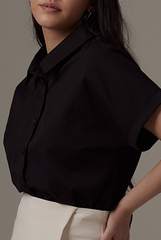 Alasna Button-Up Shirt in Black