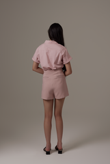 Alasna Button-Up Shirt in Dusty Pink