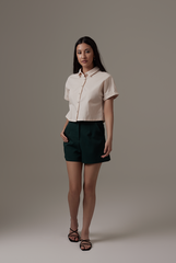 Alasna Button-Up Shirt in Rice