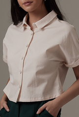 Alasna Button-Up Shirt in Rice