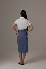 Alasna Button-Up Shirt in White