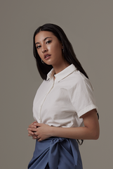 Alasna Button-Up Shirt in White