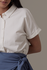 Alasna Button-Up Shirt in White