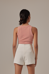 Adeline Halter Neck Top in Blush