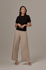 Liane Cable Knit Top in Black