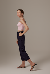 Aziel Cable Knit Tank Top in Pink