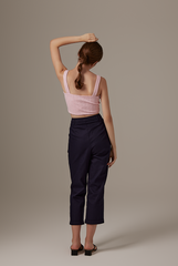 Aziel Cable Knit Tank Top in Pink