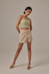 Sasha Waffle Textured Camisole in Pistachio