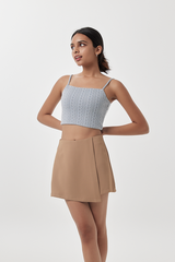 Posie Cable Knit Camisole in Dusty Blue