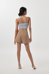 Posie Cable Knit Camisole in Dusty Blue