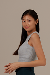 Heji Textured Sleeveless Top in Blue