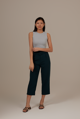 Heji Textured Sleeveless Top in Blue