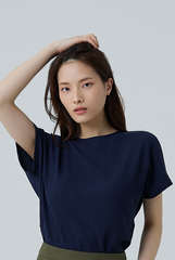 Atara Twist Back Top in Navy Blue