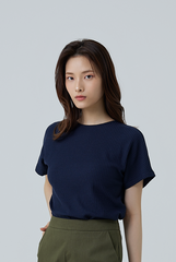 Atara Twist Back Top in Navy Blue
