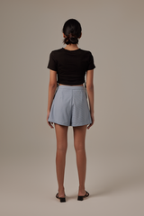 Ivanka Side Tie Top in Black