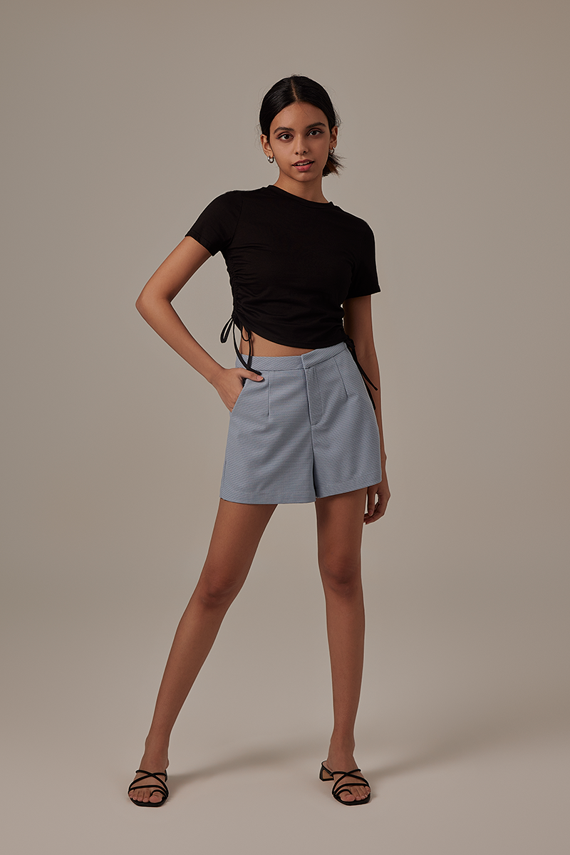 Ivanka Side Tie Top in Black