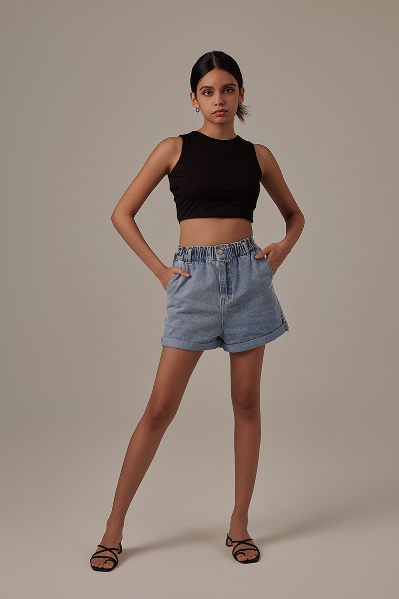 Ida Halter Neck Top in Black