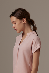 Maleine Pleated Shirt in Rose
