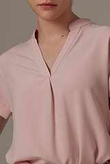 Maleine Pleated Shirt in Rose