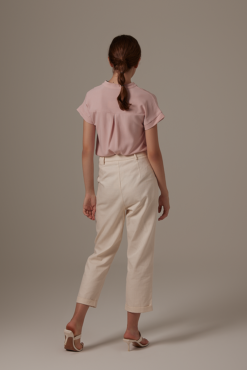 Maleine Pleated Shirt in Rose