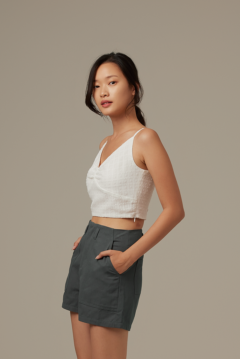 Siobhan Textured Camisole Top in White