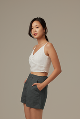 Siobhan Textured Camisole Top in White