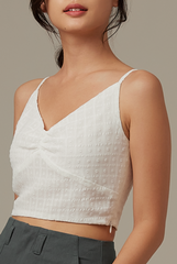 Siobhan Textured Camisole Top in White