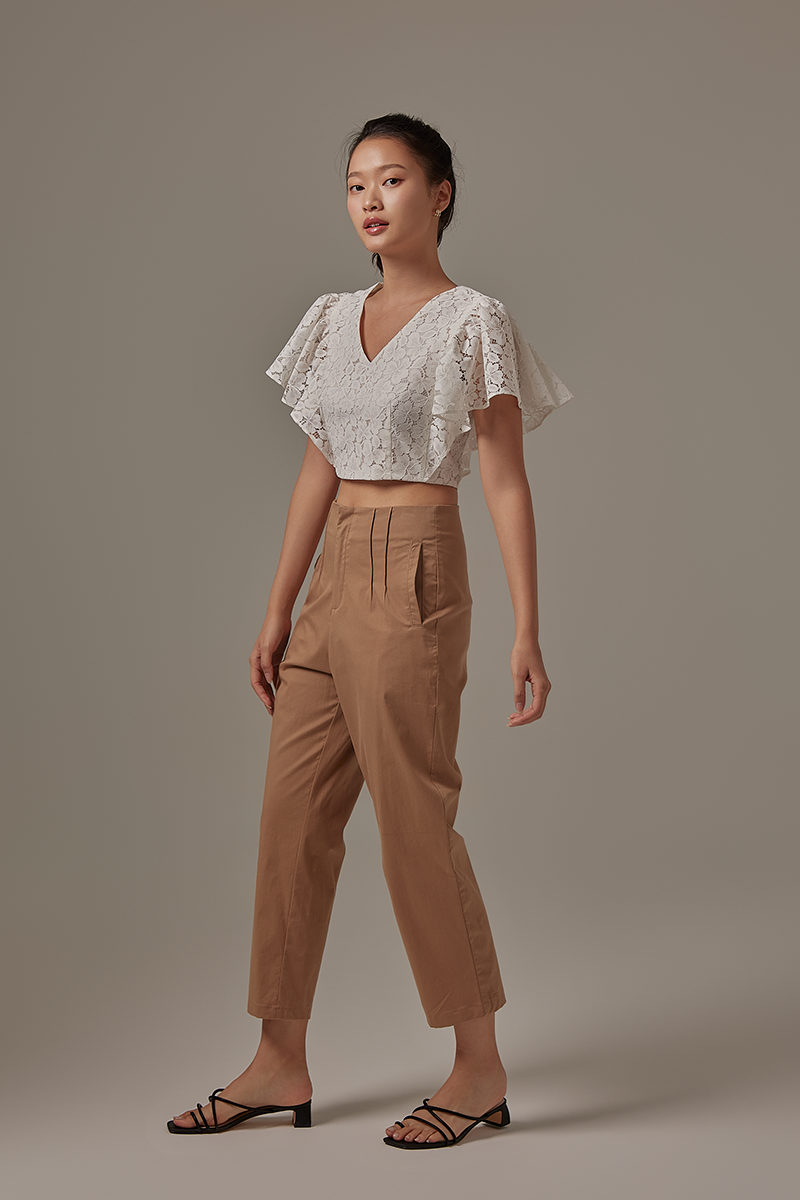 Zanen Lace Top in White