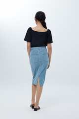 Aileen Elasticated Blouse in Black