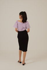 Aileen Elasticated Blouse in Lavender