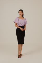 Aileen Elasticated Blouse in Lavender