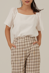 Aileen Elasticated Blouse in White