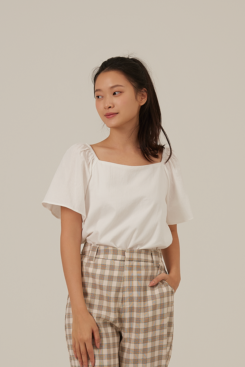 Aileen Elasticated Blouse in White